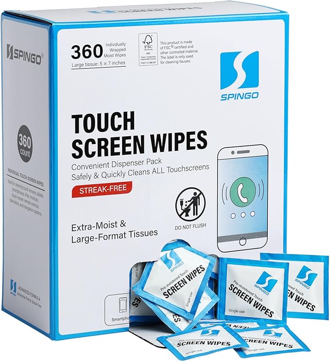 360 Count Screen Wipes, Screen Cleaner Wipes by SPINGO