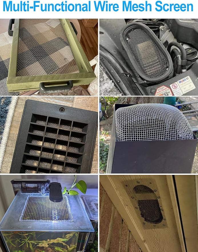 4Pack 5Mesh 10'' x 14'' Wire Mesh Screen, 304 Stainless Steel Anti-Rusted Mesh - Image 4