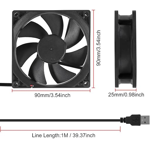 4Pcs 92mm USB Fan 92mm x 25mm Cooling Fan 5V 9225 USB DC Brushless Small - Image 4