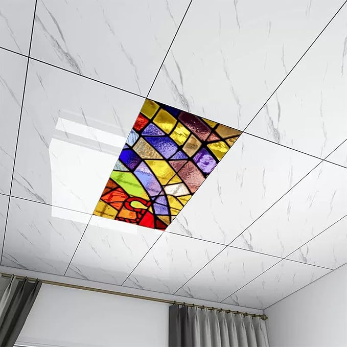 2PCS Fluorescent Light Covers for Classroom Ceiling Lights Magnetic Light Covers - Image 8