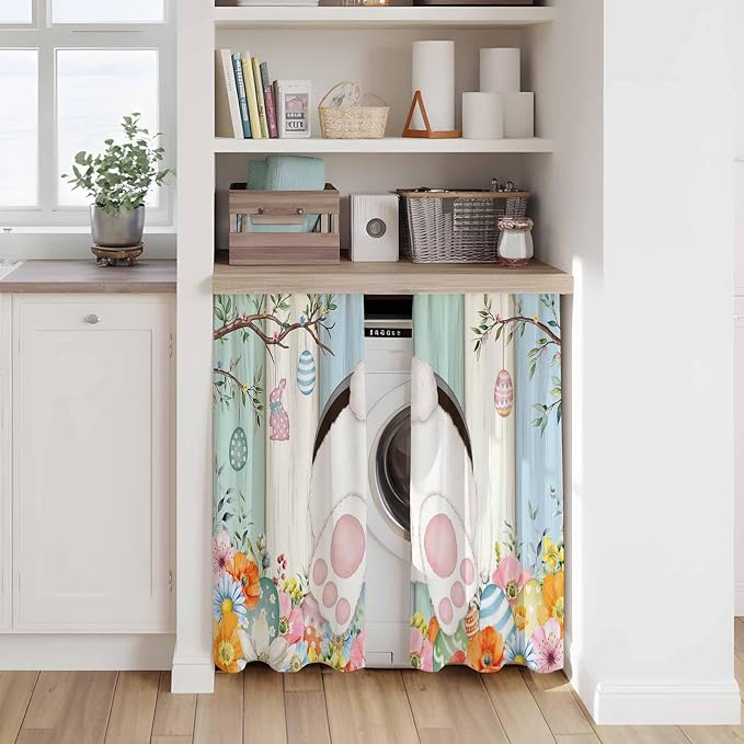 Easter Kitchen Curtains 54 Inch Long 2 Panel Set, Rod Pocket Window Curtains - Image 7