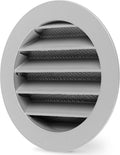 calimaero® WSGG 4" Inch Gray Round Metal Air Vent Grill Cover Flat Louver by Calimaero
