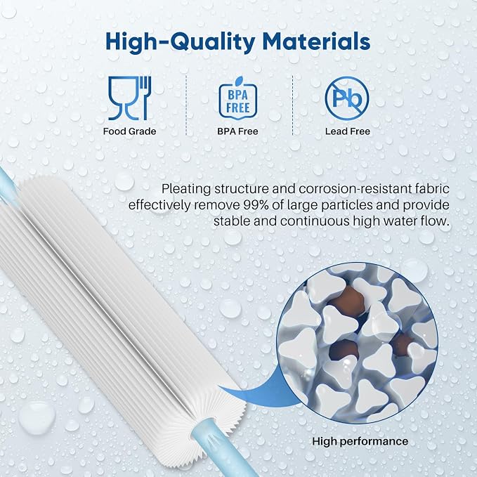 PUREPLUS 5 Micron 10"x2.5" Whole House Pleated Sediment Filter - Image 7