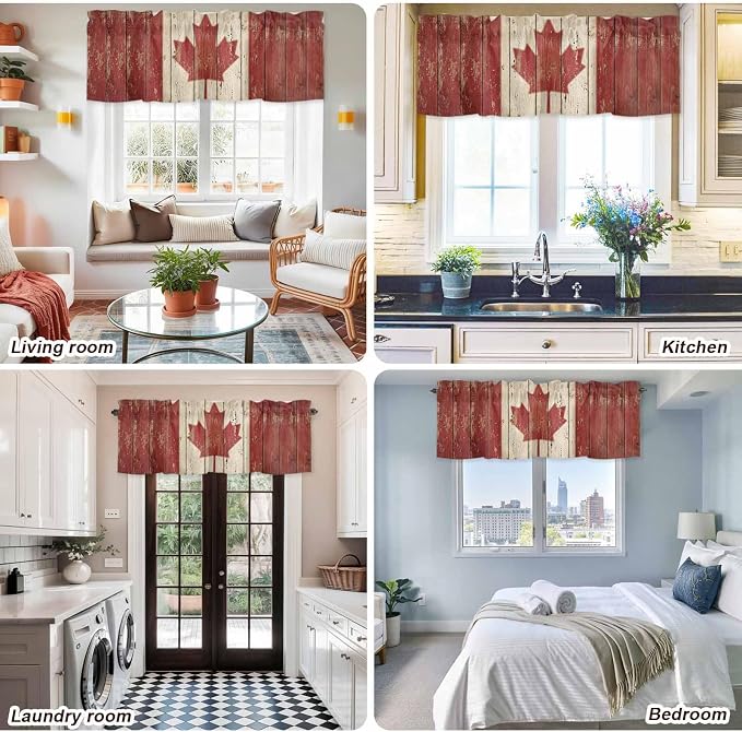 Canada Curtain Valances for Windows, Kitchen Valance Window Treatment - Image 9