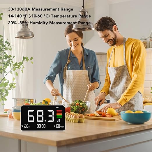 Digital Decibel Meter, 30-130dBA Desktop Digital Sound Level Meter - Image 4