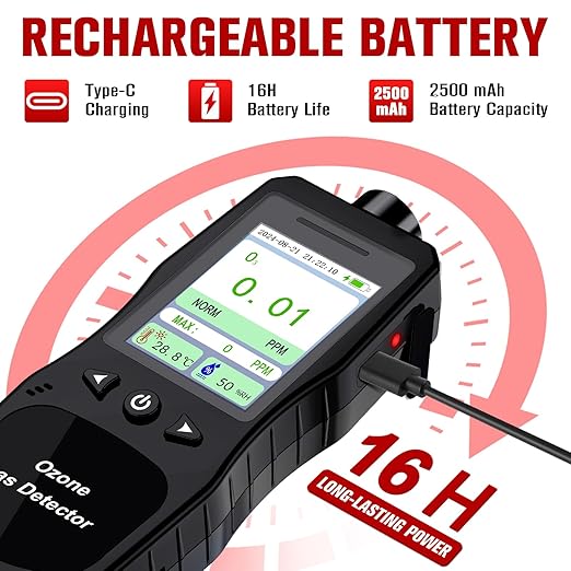 Portable Ozone Detector, 0-20 PPM Ozone Gas Monitor - Image 4