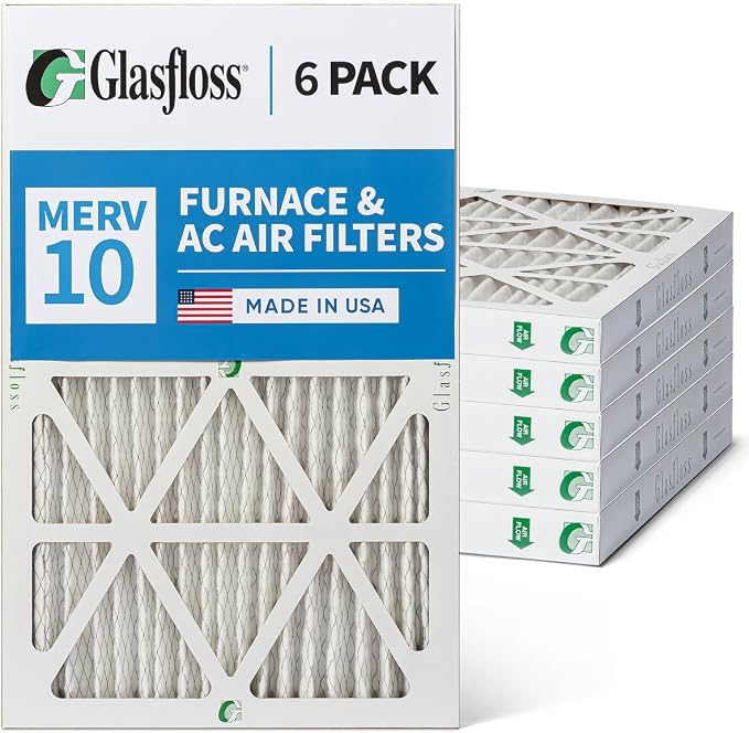 Glasfloss 14x20x2 MERV 10 2" Inch Pleated Air Filters Box of 6. Actual Size: - Image 6