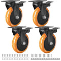 Finnhomy 5 Inch Caster Wheels Set of 4 Heavy Duty Plate Swivel Casters by Finnhomy
