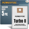 POWERTEC Fleece Filter Bag 5 Pack by POWERTEC