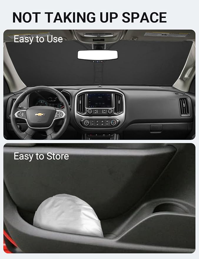 Proadsy 2026 Upgrade Front Windshield Sun Shade Foldable Sunshade Protector - Image 6