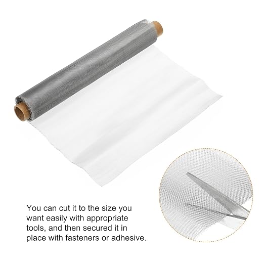 PATIKIL 304 Stainless Steel Wire Mesh Screen, 50 Mesh Woven Air Vent Filter - Image 3