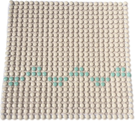 HOMREST Beaded Car Seat Cushion 19x19 Massage Ceramic Seat Cover for Back Pain Cooling Comfy Bead Seat Pad for Trucks,Executive Chairs(Beige)