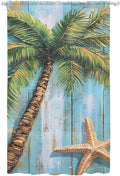 Sheer Curtains 96 Inches Long, Coastal Beach Tree Semi Sheer Curtains Light by Unknown
