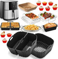 Air Fryer Accessories for Chefman 8Qt 9Qt, 7-9QT Air Fryer Silicone Liners by SVNWZGM