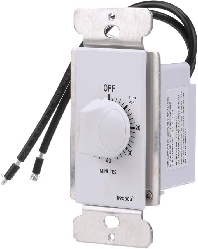 Woods 60 Minute Spring Wound Timer; White - Image 2