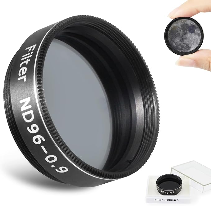 Astromania Telescope Filter Moon Filter 1.25 inch, Neutral Color Filter ND96-0.9 by AstromaniaOptics