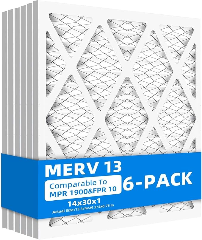 14x30x1 Furnace Air Filters, MPR 1900 & FPR 10, MERV 13 Pleated Air Filter by Chenzhit