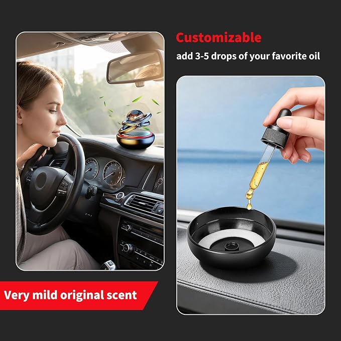 Kwak’s Solar-Powered Rotating Car Aromatherapy Auto-Spinning Ornament - Image 5