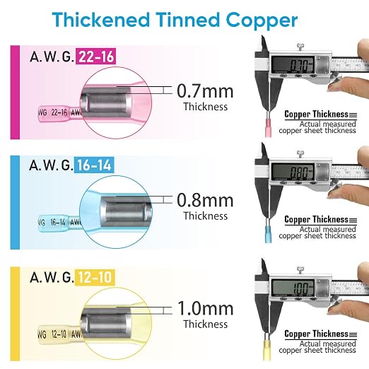 TICONN 400Pcs Heat Shrink Wire Connectors, Waterproof Automotive Marine - Image 4