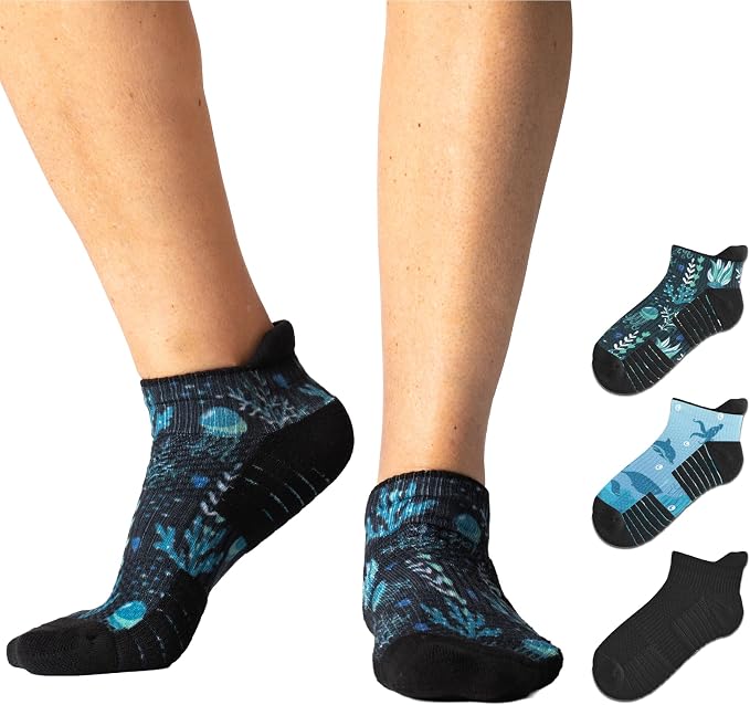 Viasox Ankle Compression Socks for Women & Men 3 Pack, 14 mmHg Support Improves by Viasox