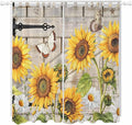 Farm Flowers Living Room Curtains 96 Inch Length, Window Curtains Tab Top by Unknown