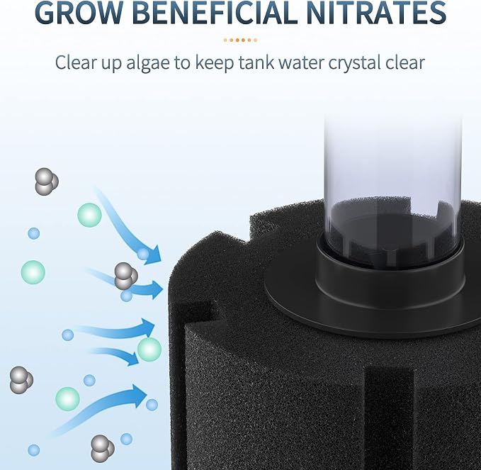 Pawfly Large Aquarium Bio Sponge Filter Quiet Betta Fry Shrimp and Small Fish - Image 2