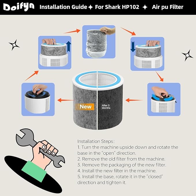 4 Pack HP102 Replacement Filter, Compatible - Image 5