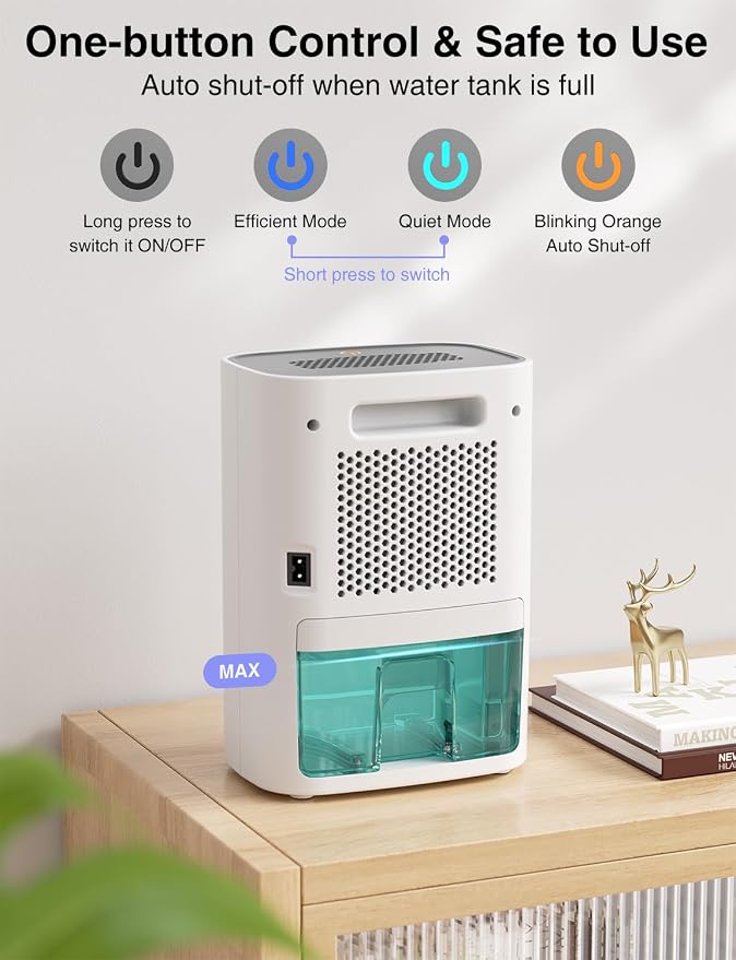 CLEVAST Small Dehumidifier for Home, 30oz Compact Mini Dehumidifier - Image 6
