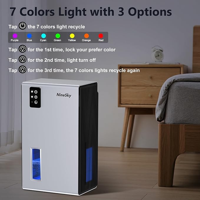 NineSky Dehumidifiers for Home, 1000 Sq.Ft Dehumidifier - Image 4