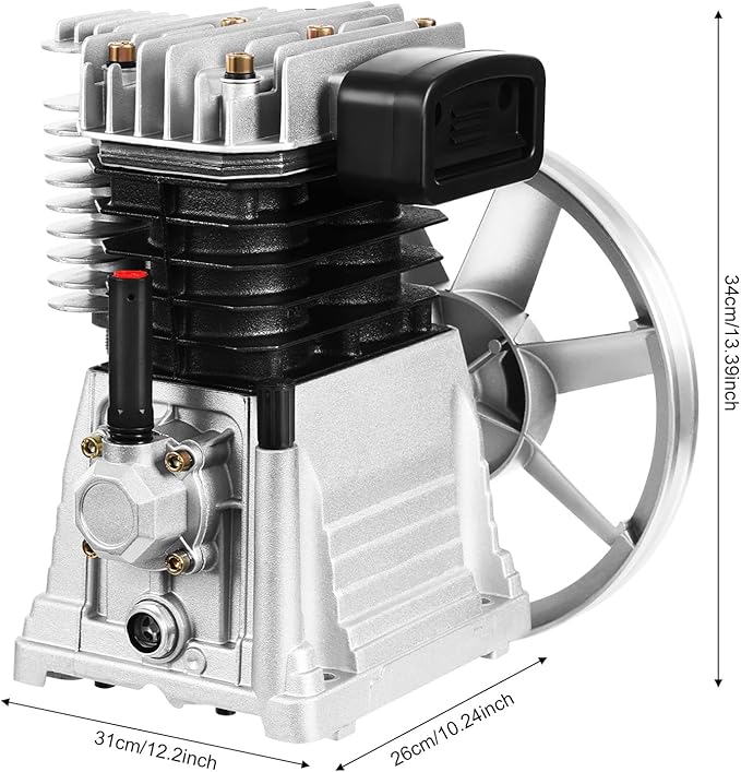 Air Compressor Pump Head, Twin Cylinder Air Compressor Head - Image 2