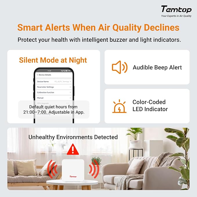 Temtop Complete Home Air Quality Monitoring System – M100 2nd Gen Touchscreen - Image 8