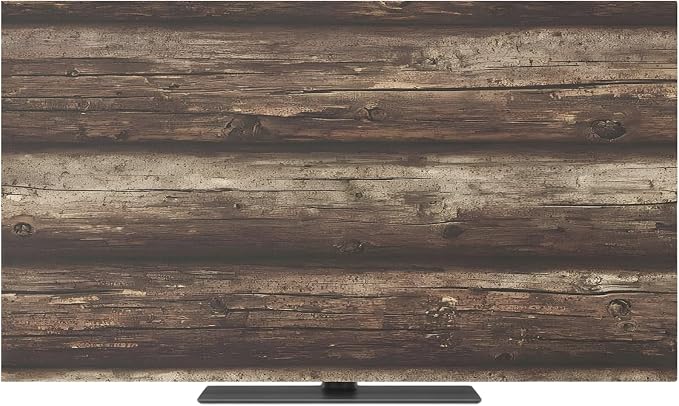 Farmhouse Vintage Wood Grain Indoor TV Cover, Elastic TV Screen Protector by Unknown