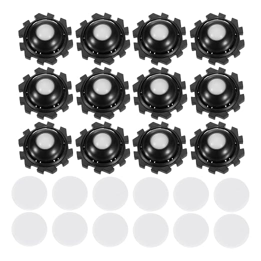 uxcell 24Pcs Mini Self Adhesive Caster Wheels, 1.02" x 0.47" 360° Rotation by uxcell