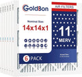 14x14x1 Air Filter 6 Pack MERV 11 MPR 1000 FPR 7- GoldBon AC Filter USA Design- by Unknown