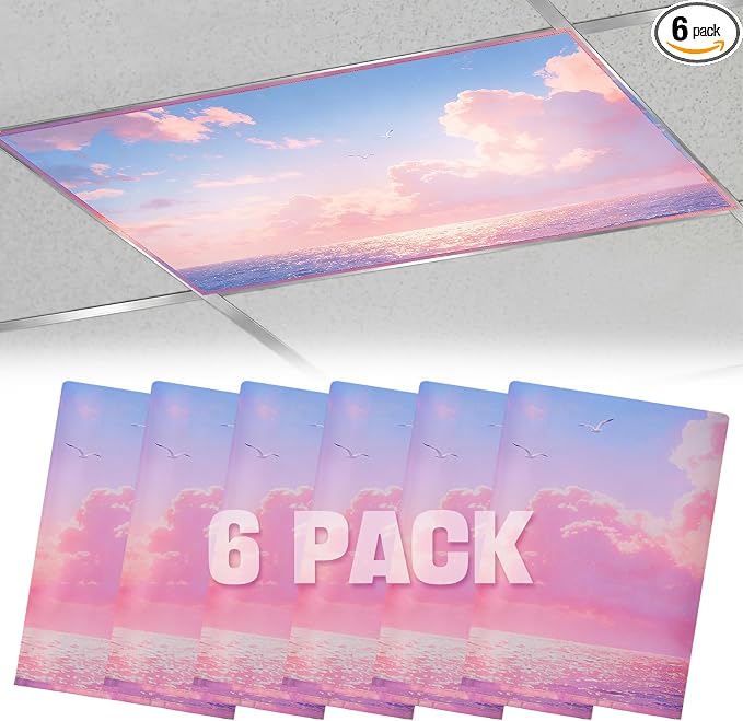 Fluorescent Light Covers with 10 Strong Magnets by Biubee