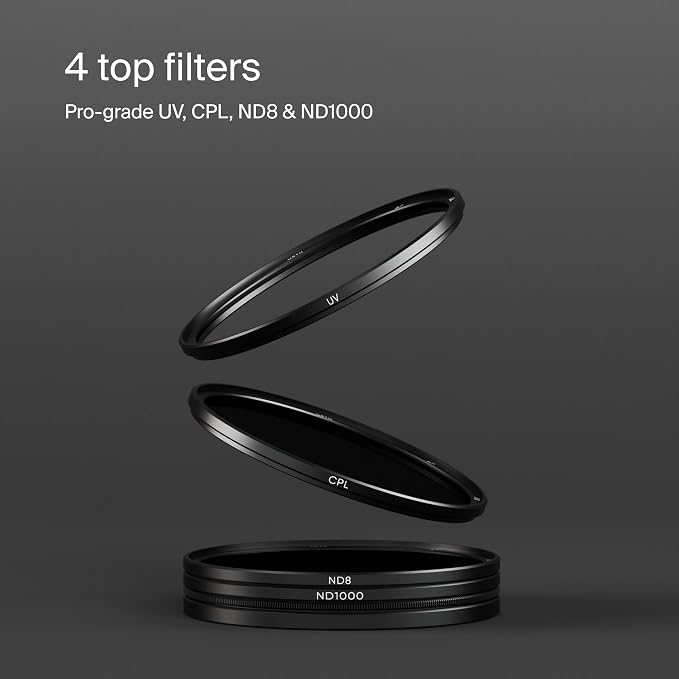 Urth 62mm 4-in-1 Magnetic Lens Filter Kit -UV, Neutral Density ND8, Ultra-Slim - Image 2
