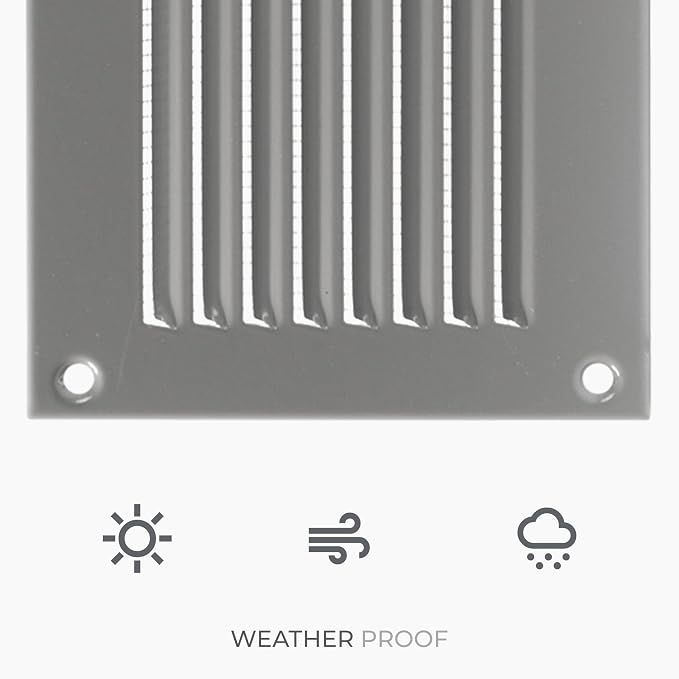 HVAC OV 12" x 4" Inch Gray Metal Vent Cover – Ceiling Vents Covers - Image 5