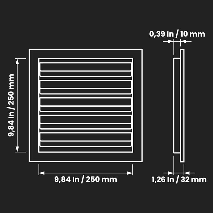 Repa Market 10" x 10" Inch Heavy Duty Exhaust Vent - Image 2
