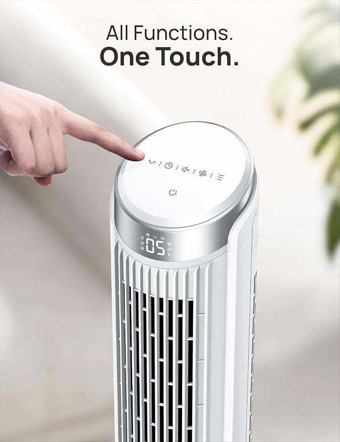 DREO Tower Fan for Bedroom, 90° Oscillating Fans that Blow Cold Air | 26 ft/s - Image 6