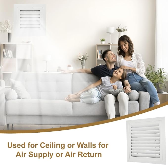 PATIKIL 16" x 16" Aluminum Return Grille, Return Air Vent Cover Linear Bar - Image 5