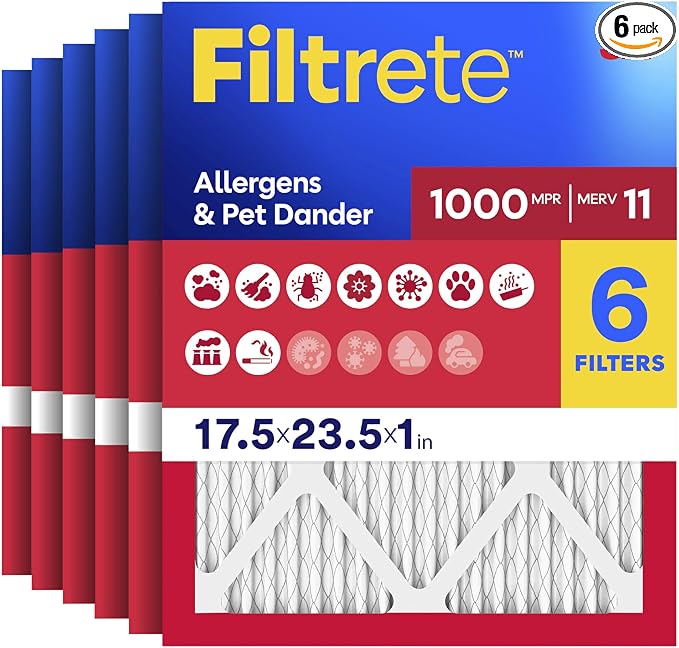 Filtrete 17.5x23.5x1 AC Furnace Air Filter, MERV 11, MPR 1000, Micro Allergen by Unknown