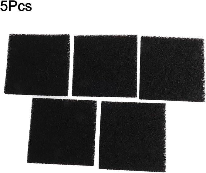 5 Pack Carbon Filter Sponge 13x13x1cm Black High Density Air Purification Pad - Image 3