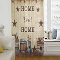 Farm Sheer Curtains 63 Inch Length American Country Barn Star Vintage Berry by Unknown