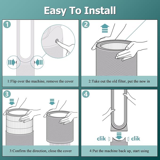 TP01 Air Purifier Filter for Dyson Tower Pure Cool Link TP02, AM11 | Compatible - Image 8