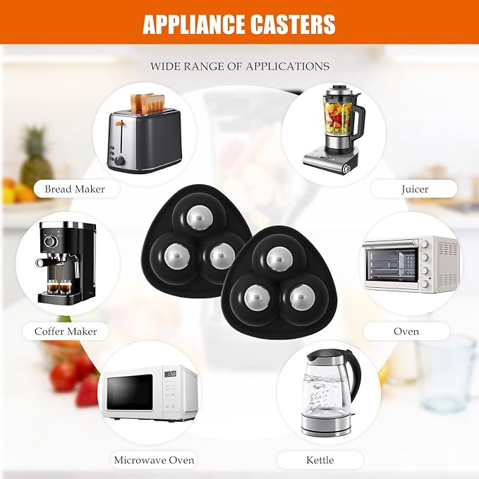 New Heavy-Duty Appliance Casters 8-Pack – 360° Rotating Furniture Sliders - Image 5