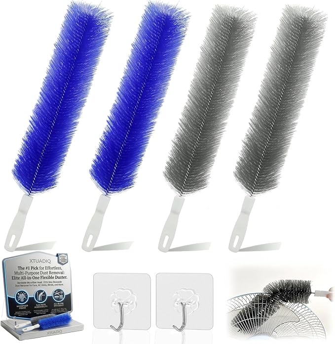Bendable Microfiber Head, 2026 New Reusable Dust Remover, Fan Brush Cleaner by Unknown