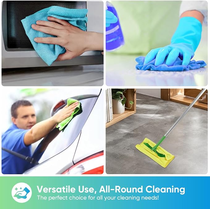 HOMEXCEL Microfiber Cleaning Cloths, 20 Pack Cleaning Rags - Image 6