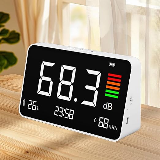 Digital Decibel Meter, 30-130dBA Desktop Digital Sound Level Meter - Image 8