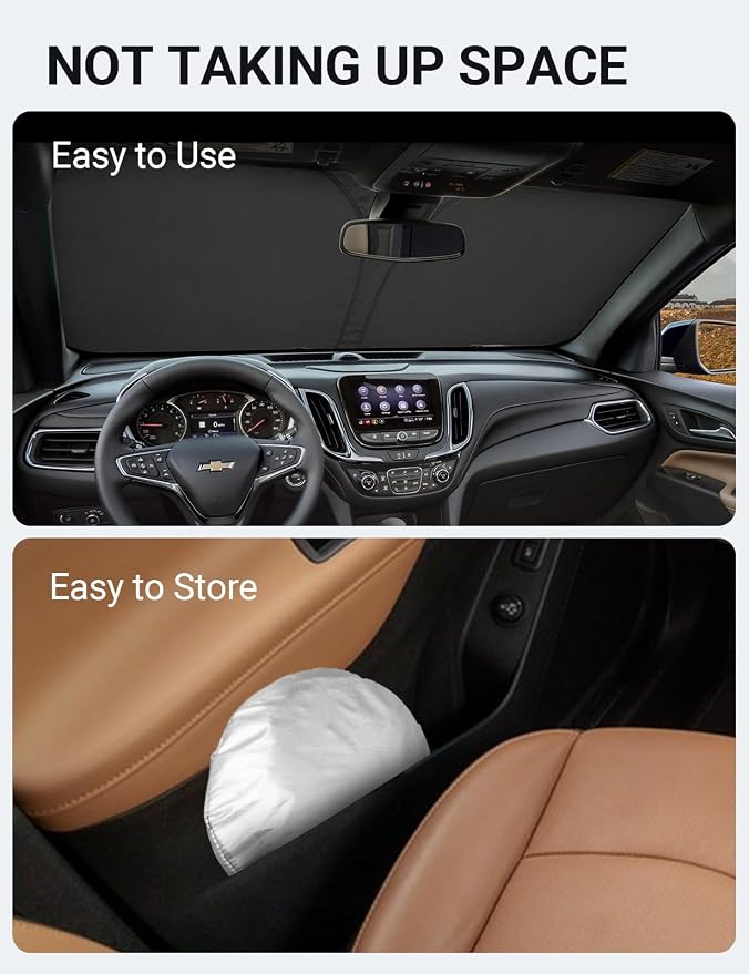 Proadsy 2026 Upgrade Front Windshield Sun Shade Foldable Sun Shade Protector - Image 6