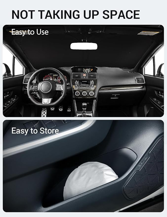 Proadsy 2026 Upgrade Windshield Sun Shade Custom Fit 2008-2014 WRX Foldable - Image 9